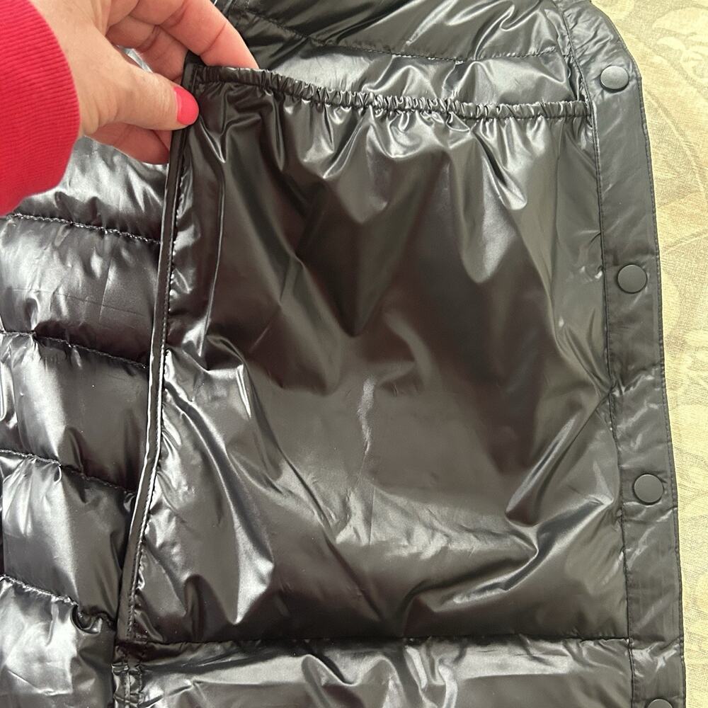 Krimson Klover Annie‎ Long Down Shirt Jacket L Black Lightweight Packable NWT - Picture 10 of 14
